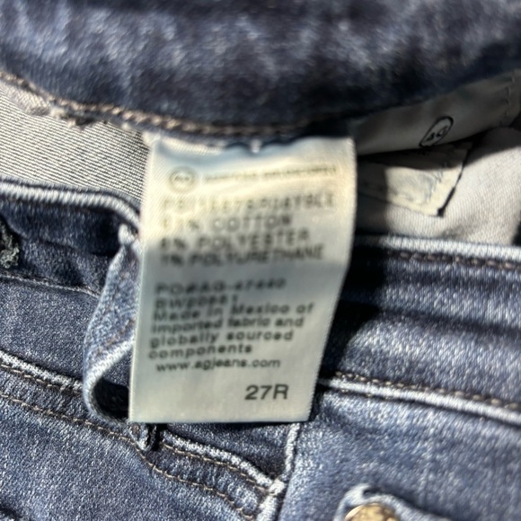 Adriano Goldschmied Jeans Womens 27 The Prima Crop Cigarette Regular Raw Hem - Picture 4 of 6